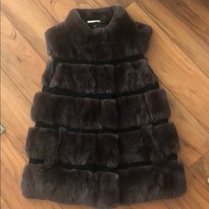 DVF exclusive for Barney’s funnelia fur vest